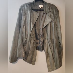 Jessica London Sage Leather Jacket for Women